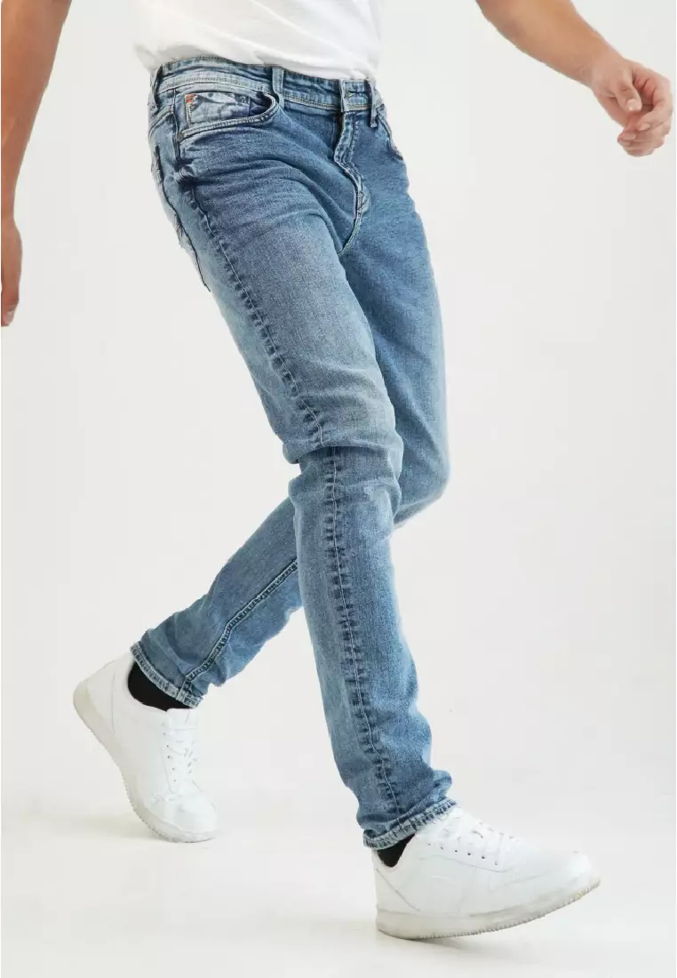 Emba Denim - Rery Celana Panjang Denim Pria Slimfit Stretch Ball Wash