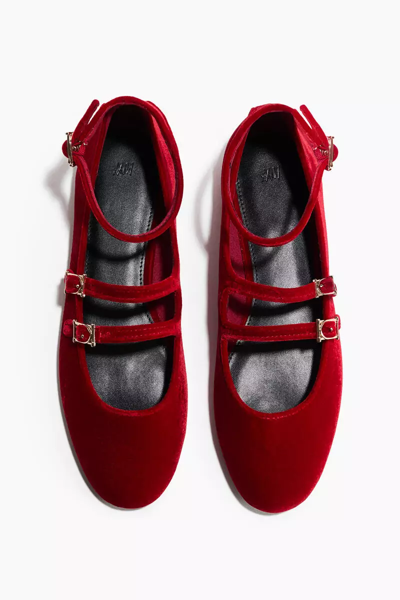 Velvet ballet flats