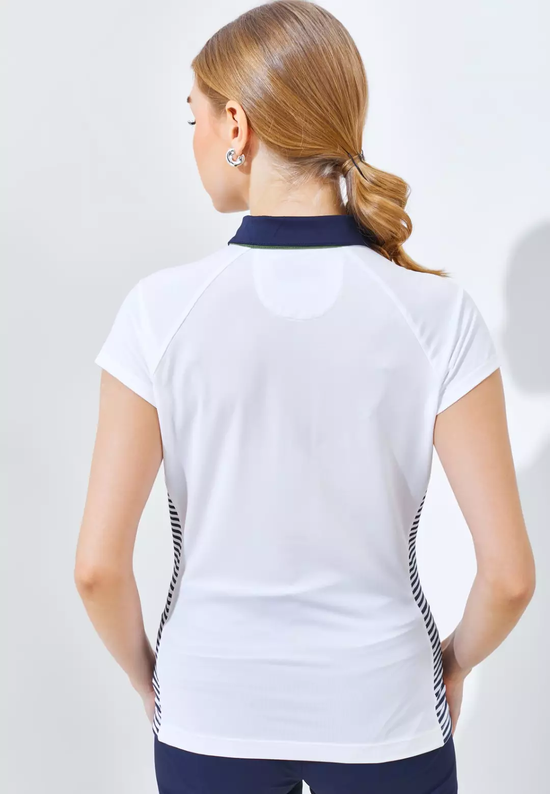 Jack Nicklaus Citruswood Premium Side Stripe Polo Ladies Bright White