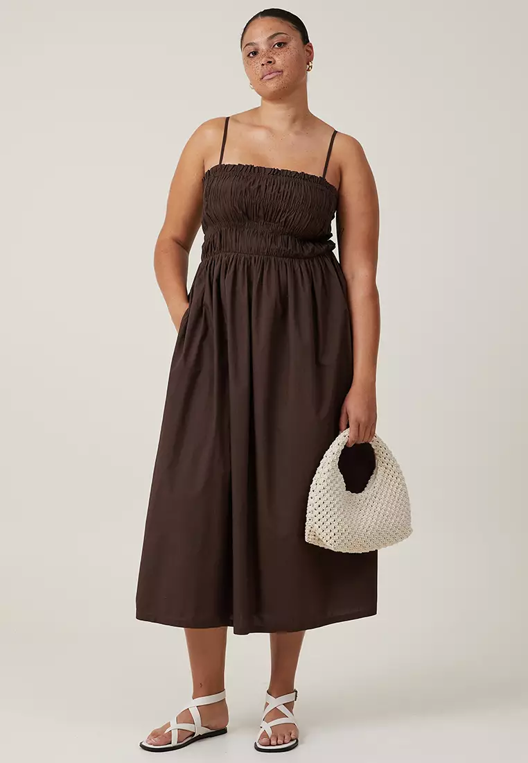 Buy Cotton On Lexi Shirred Midi Dress 2023 Online | ZALORA Singapore