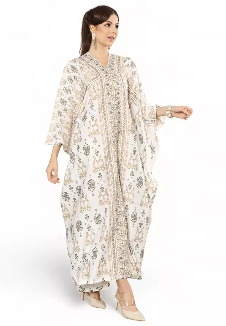 Kanzi Exclusive Long Sleeve Songket Kaftan