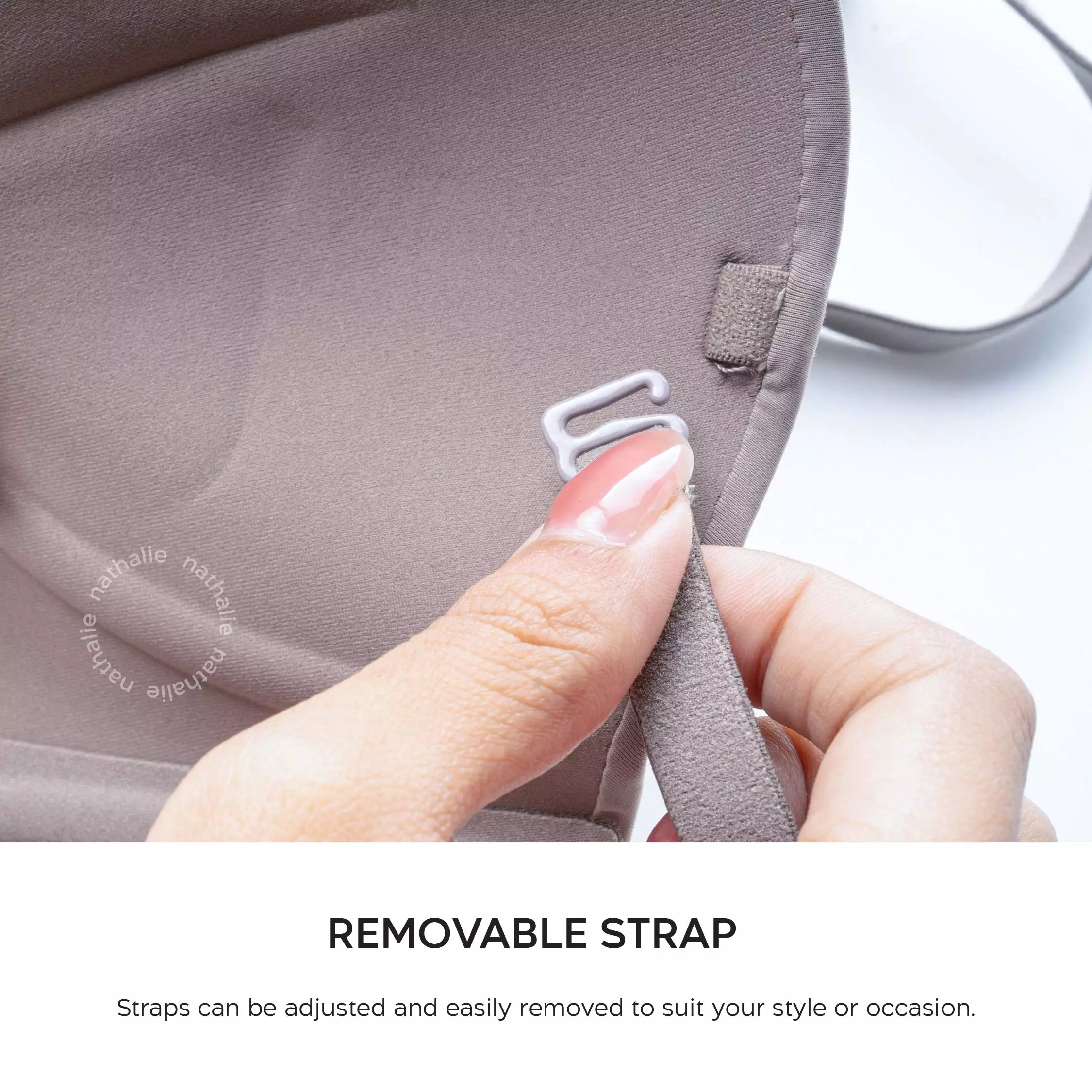 Nathalie 3D Push-Up Strapless NTB 3527 - Coklat Tua