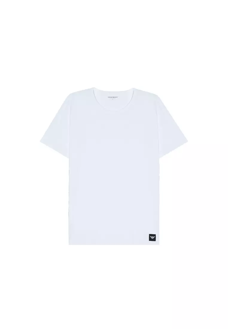 Men's Short Sleeved T-Shirt Two Piece Set in White and Black EM000391 AF14987