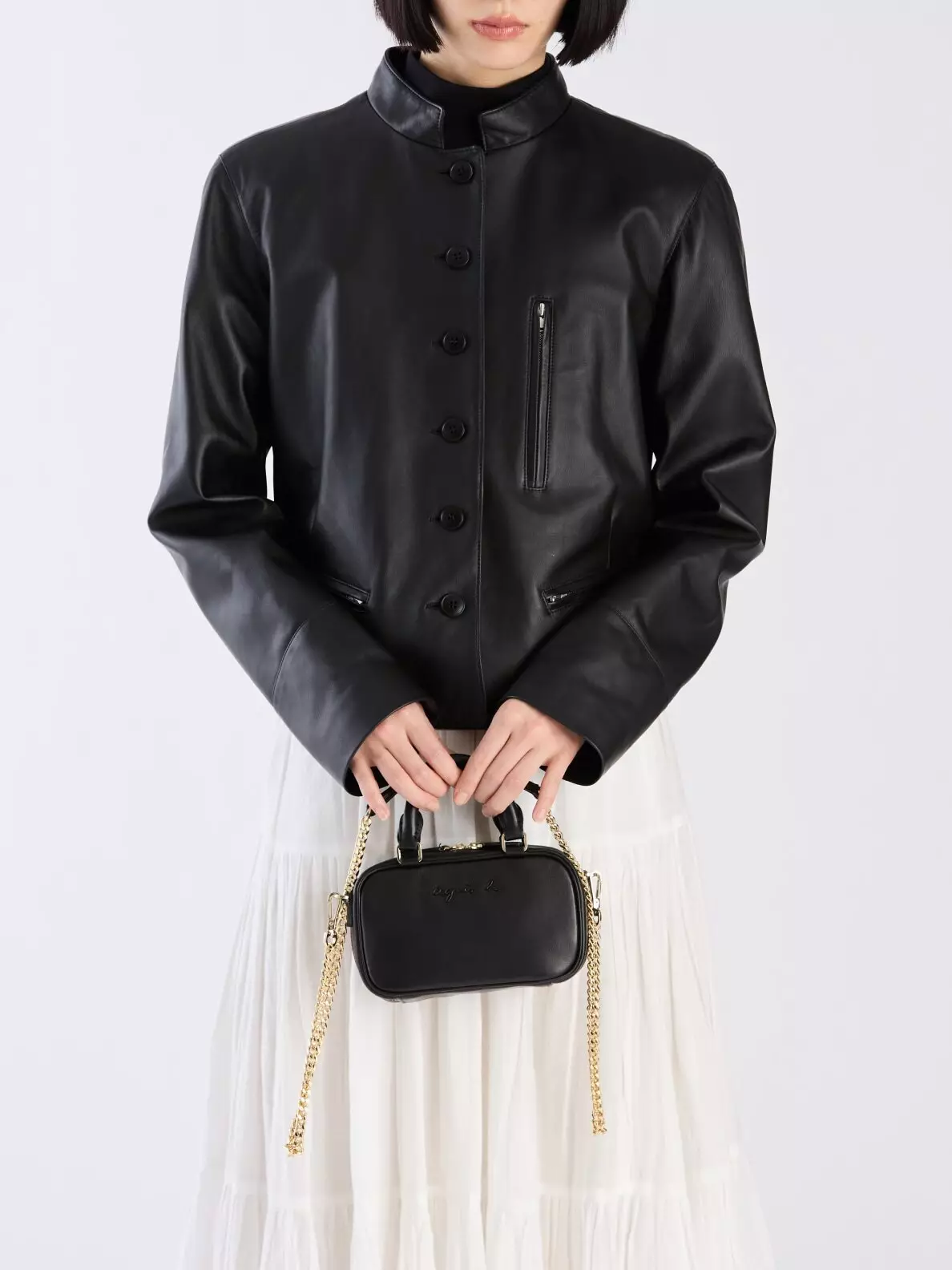 agnes b. leather mini hand bag 本革 Y2K agnes b. leather mini hand bag 本革 Y2K - メルカリ