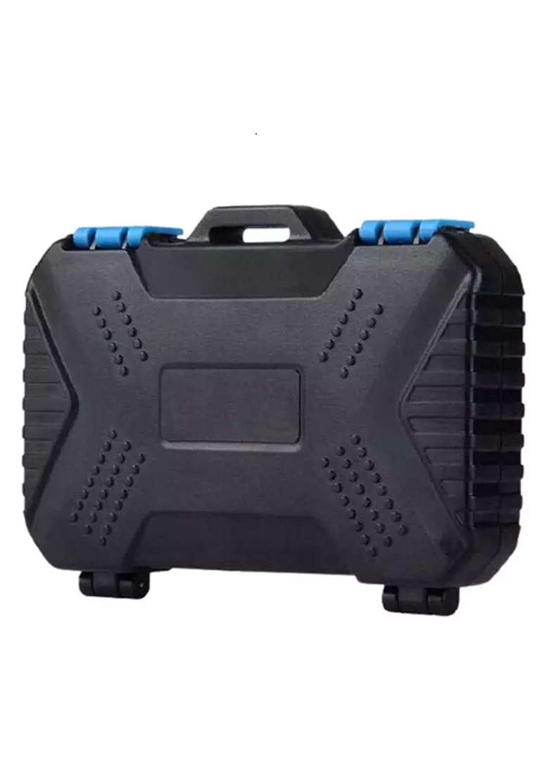 Grew Tas Kotak Penyimpanan Memory Card Design Mini Suitcase Waterproof  Material Plastic ORIGINAL - Black