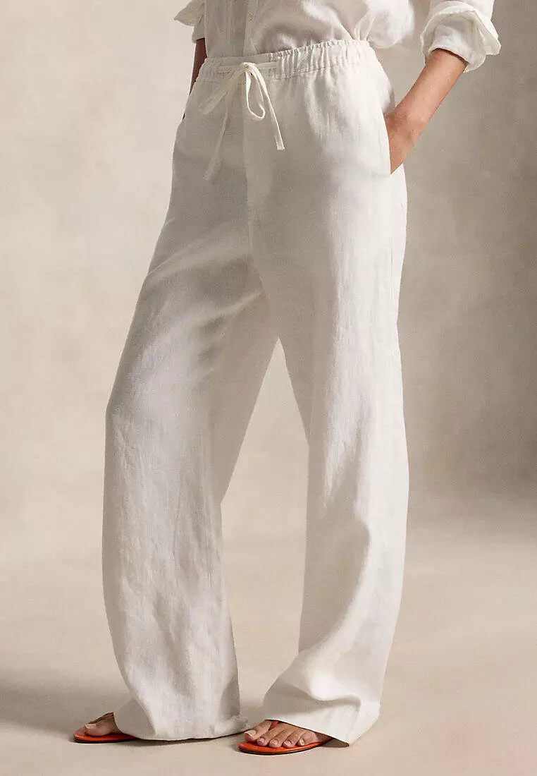 Polo Ralph Lauren Women Linen Drawstring Pant