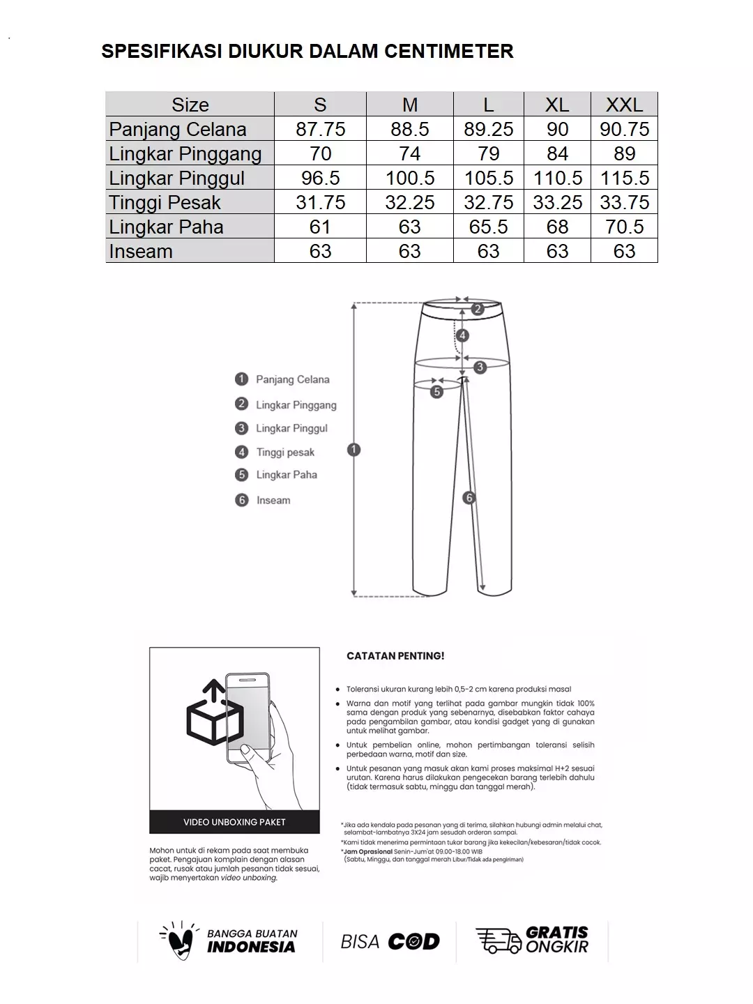 MINIMAL - Siela - Celana Chinos Ankle - Off White