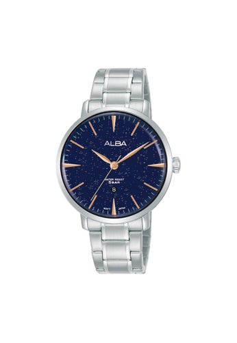 ALBA PHILIPPINES blue and silver Blue Dial Stainless Steel Strap AH7W79X1 Quartz Watch 98E9FACDD5129AGS_1