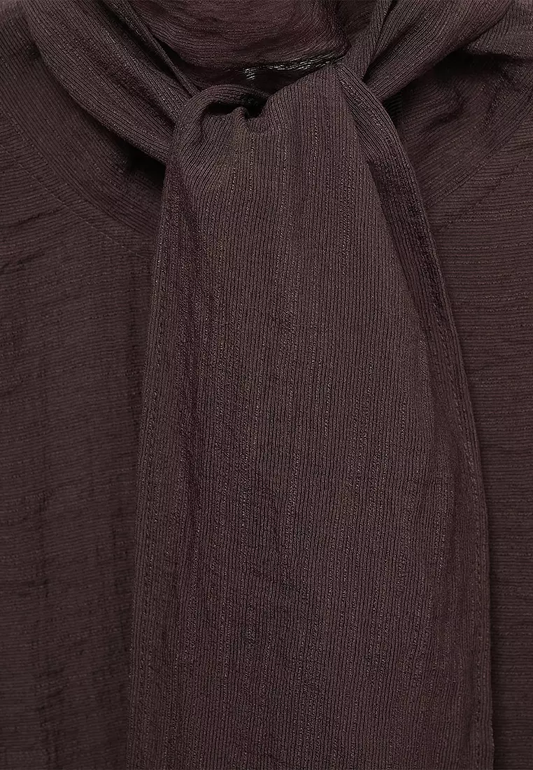 Textured Blouse with Foulard