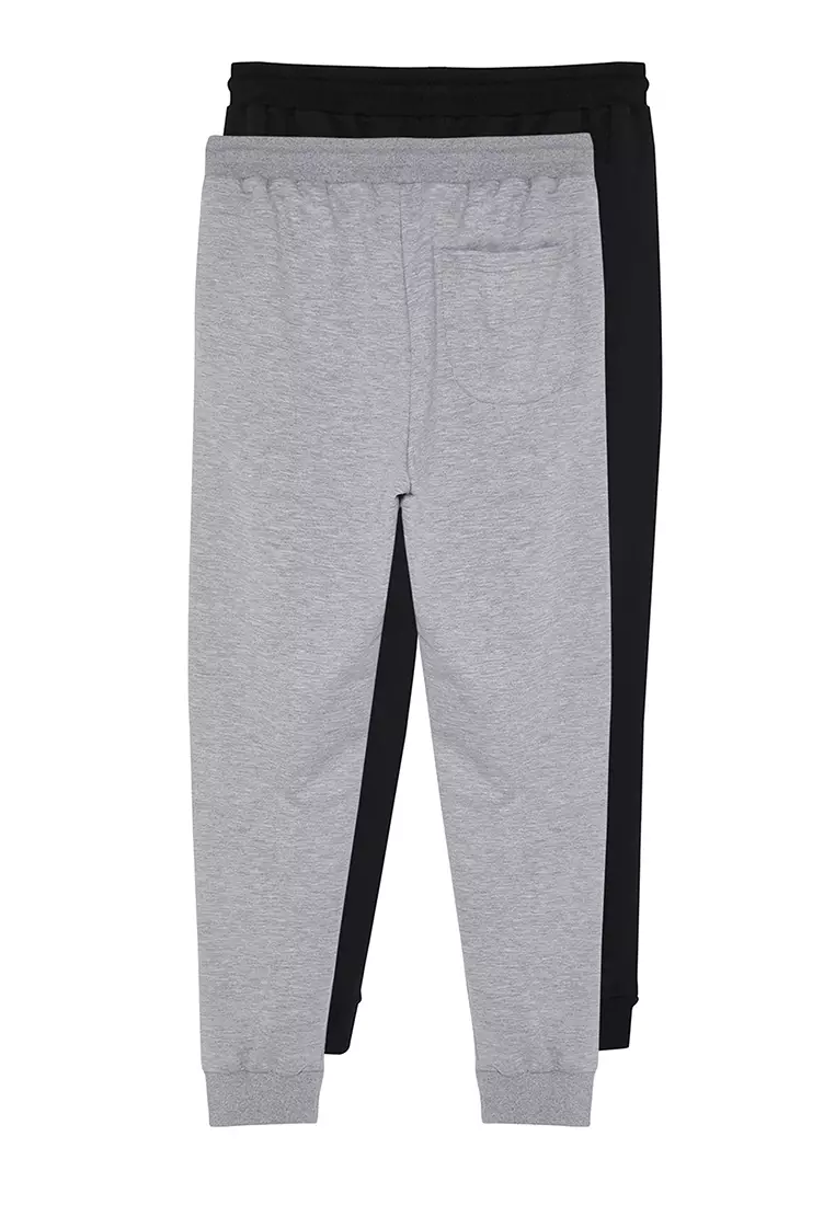 Buy Trendyol Grey Black Men s Regular Normal Fit Elasticated