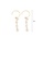Glamorousky white 925 Sterling Silver Plated Gold Simple Irregular Freshwater Pearl Tassel Geometric Circle Earrings 28A43AC12A52A5GS_2