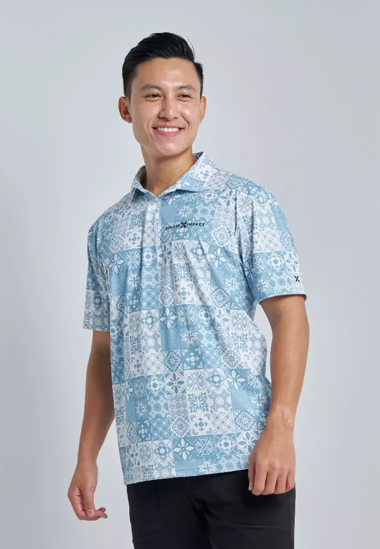 Batik polo shirt best sale