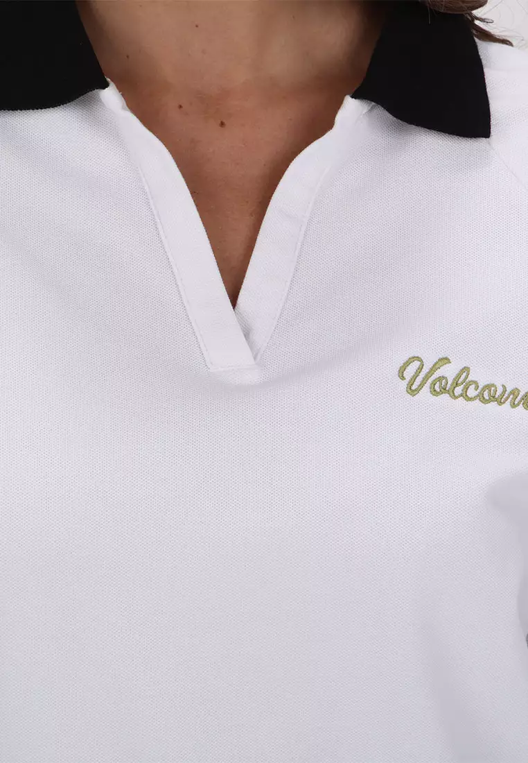 GPL STONE SHAPE SHORT SLEEVE POLO WHITE