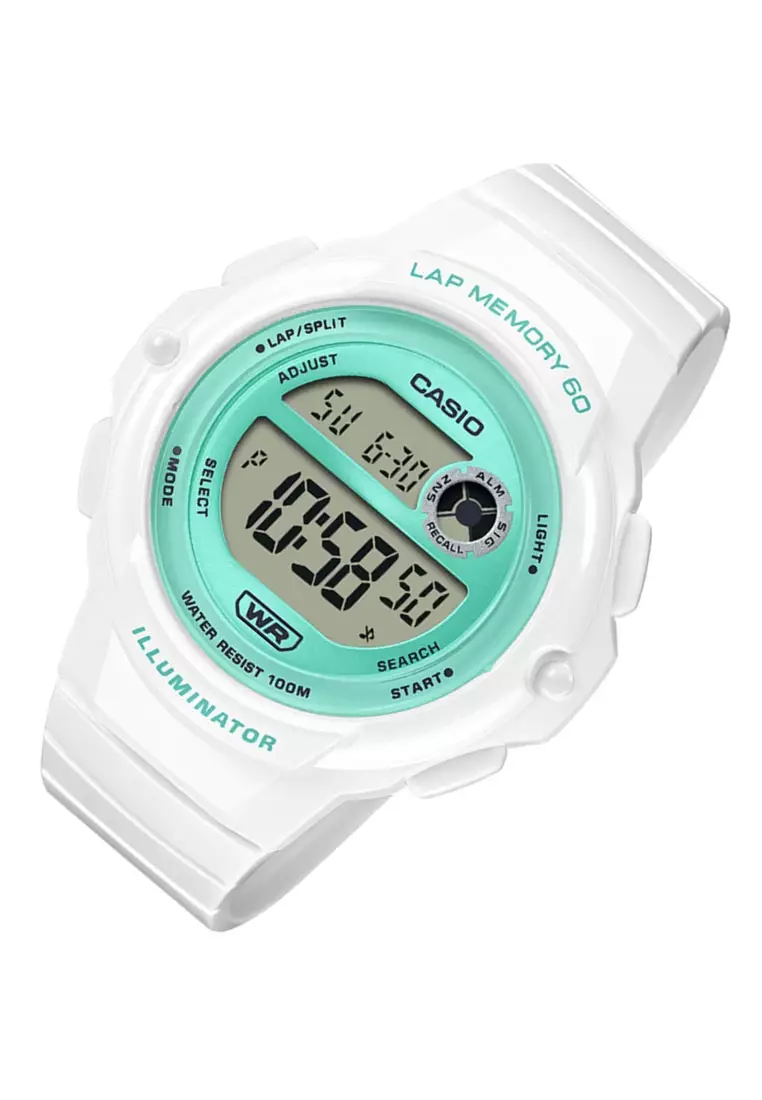 Casio Collection - Orologio Uomo Al Quarzo Sportivo Cinturino In Tessuto Verde Cassa In Resina Quadrante Digitale Verde - AE-1200WHUB-3AVEF