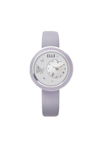Elle Time EL20278S02C Purple Leather Strap Woman Watches
