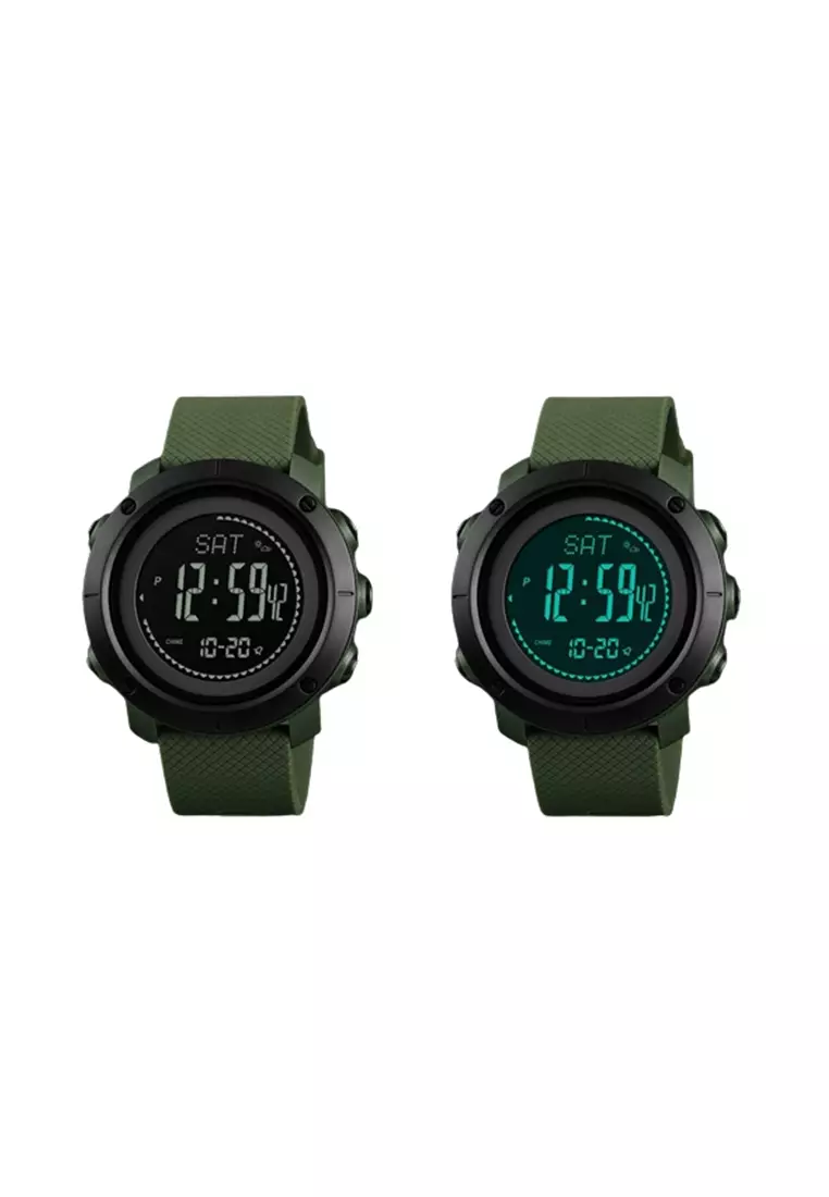 Jam Tangan Pria 1427 Digital Sporty Pedometer Calorie Compass ORIGINAL