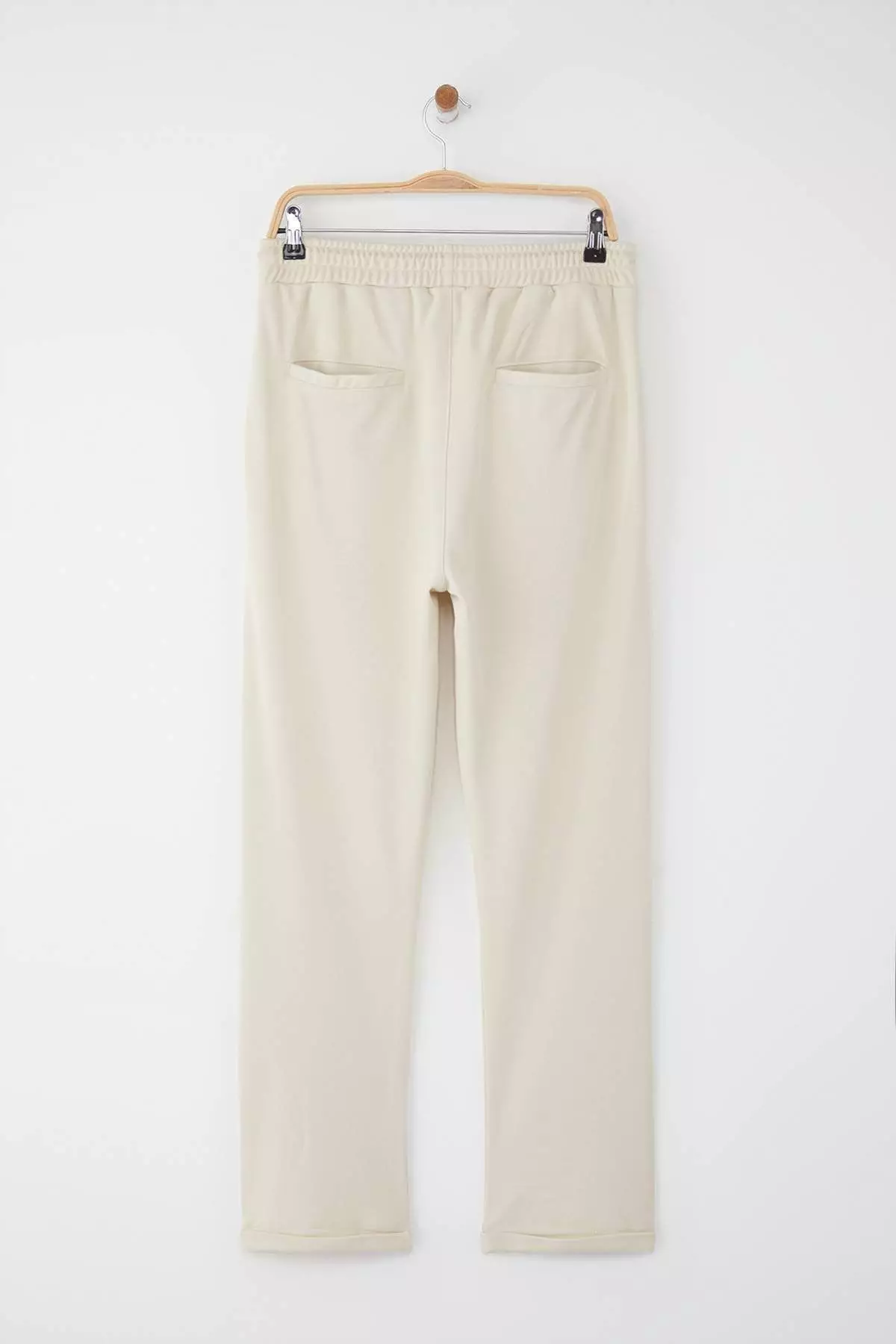 Stone Slim Fit Tie Waist Elastic Knitted Casual Pants Tmnaw25Pl00023