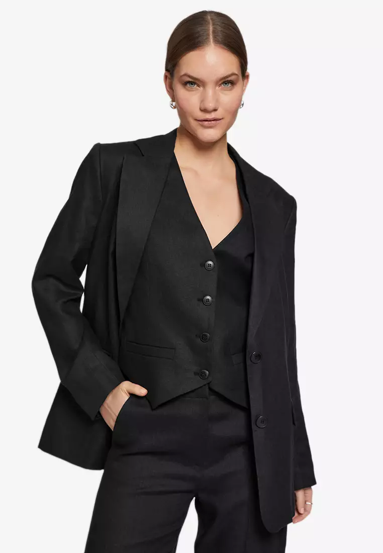 Black linen sport coat new arrivals