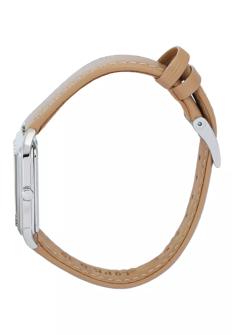 Seiko Ladies SWR089P1 Madam - Jam Tangan Analog Wanita - Beige Dial - Brown Leather Strap
