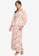 Lubna pink and orange 100% Recycled Polyester Vintage Front Button Kurung BD002AA72AD382GS_1