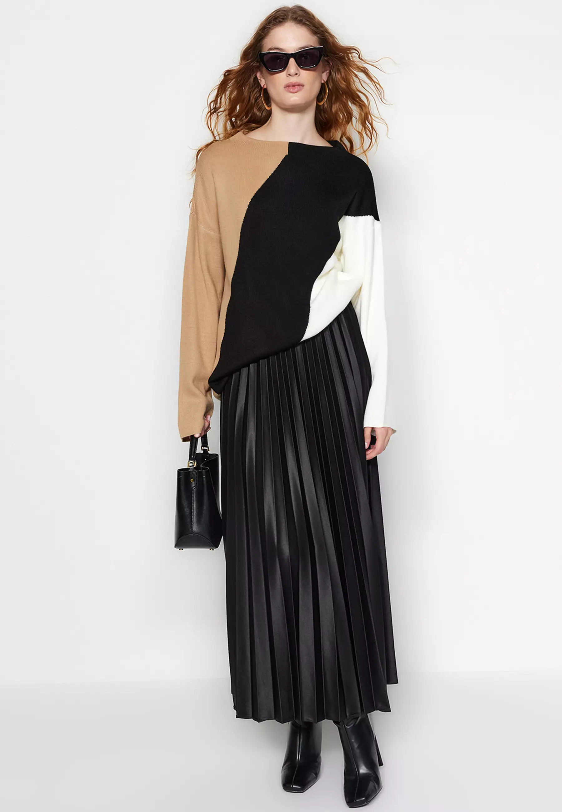 Pleated Maxi Skirt