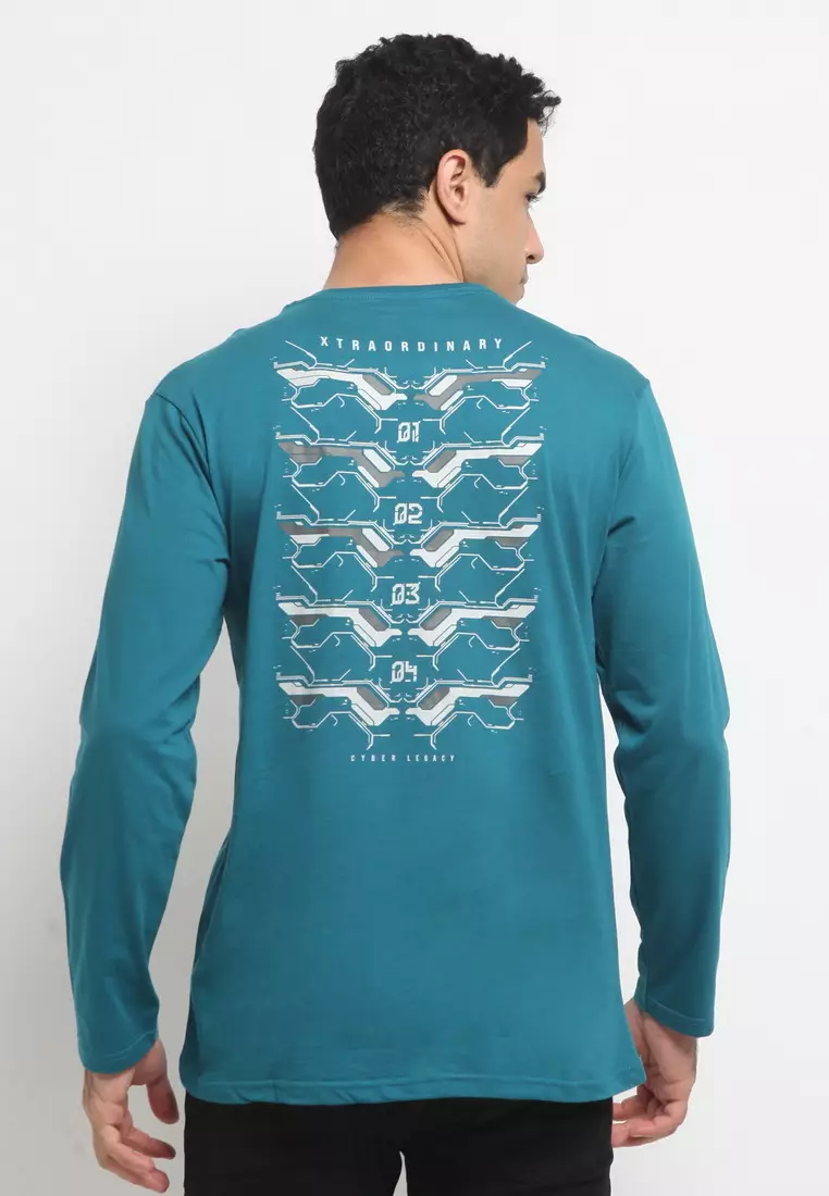 XTRAORDINARY (XO) T-Shirt Cotton Combed Lengan Panjang Pria 2073290053