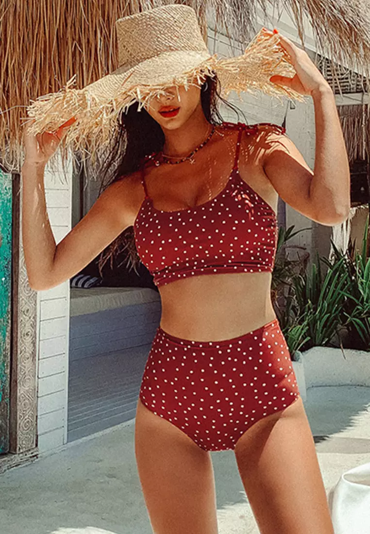High waisted triangle bikini discount