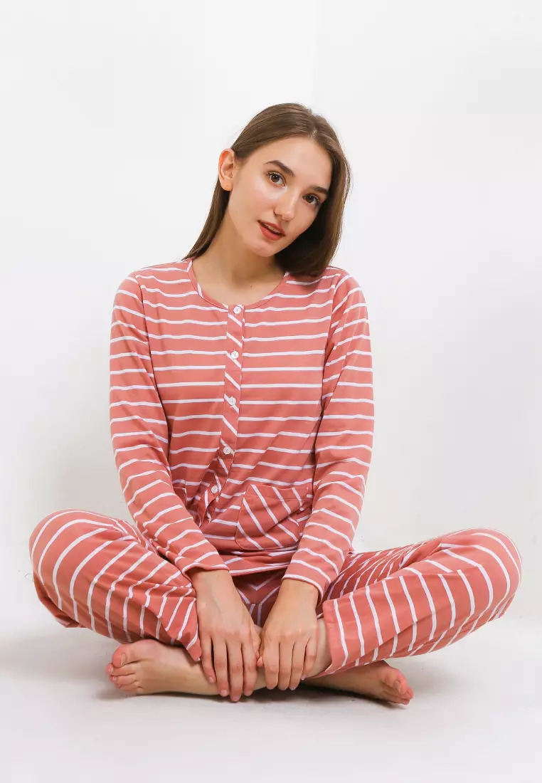 Pyjama Baju Tidur Long Sleeve Long Pants Sleepwear