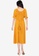 DEITY yellow Cotton Puff Sleeves Vintage Dress 05B75AA4088939GS_2