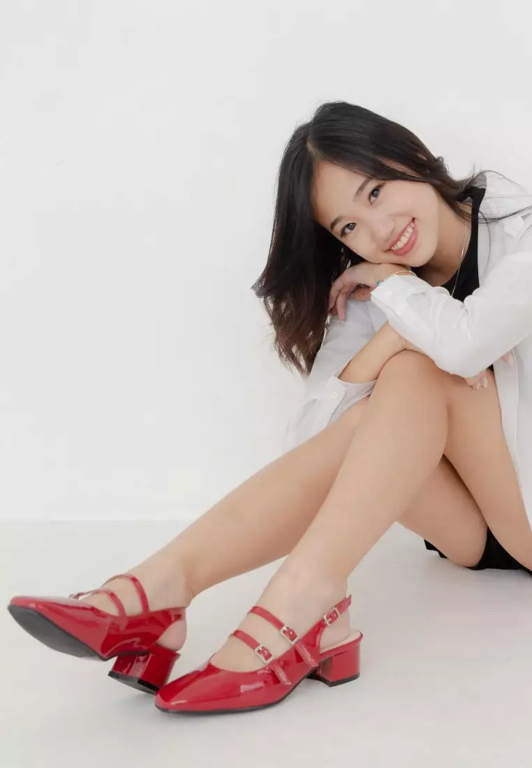 Vizzano Sepatu Sandal Chunky Heel Mary Jane Design Felita (5 cm) Double Strap Gesper