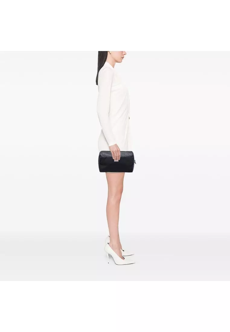 Pre-Loved Gucci Guccissima Trimmed Nylon Clutch