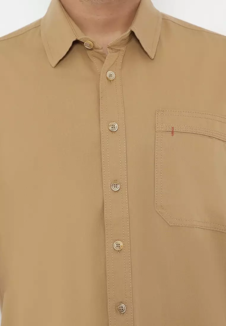 POLICE Kemeja Polos Cotton Regular Fit Pria