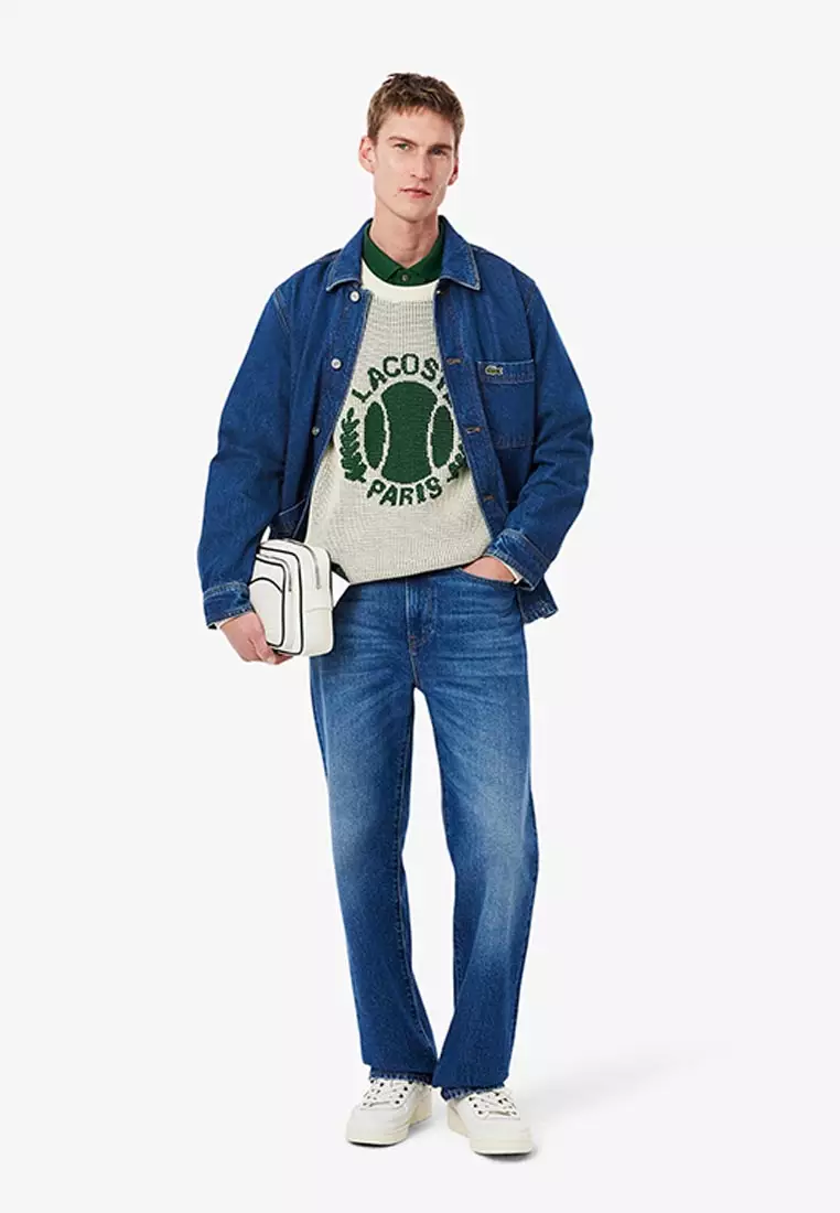 Oversized Cotton Denim Overshirt Jacket