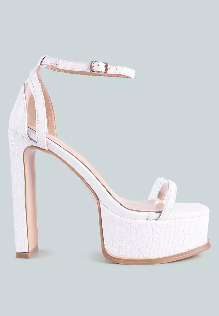 Cheap white heeled on sale sandals