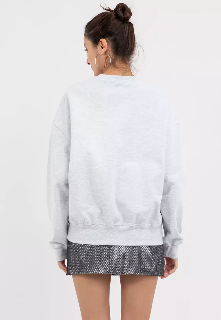 Sweatshirt Flower Mardi _Heather Purple