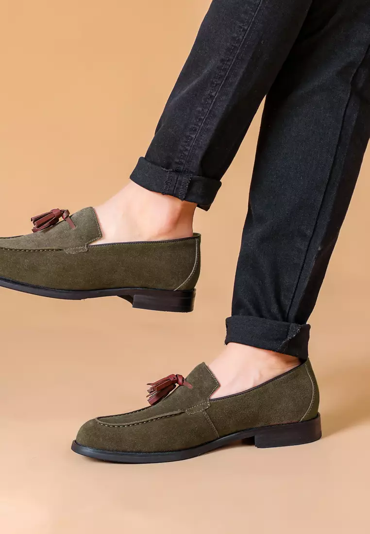 Suede Leather Tassel loafers MK5060-1