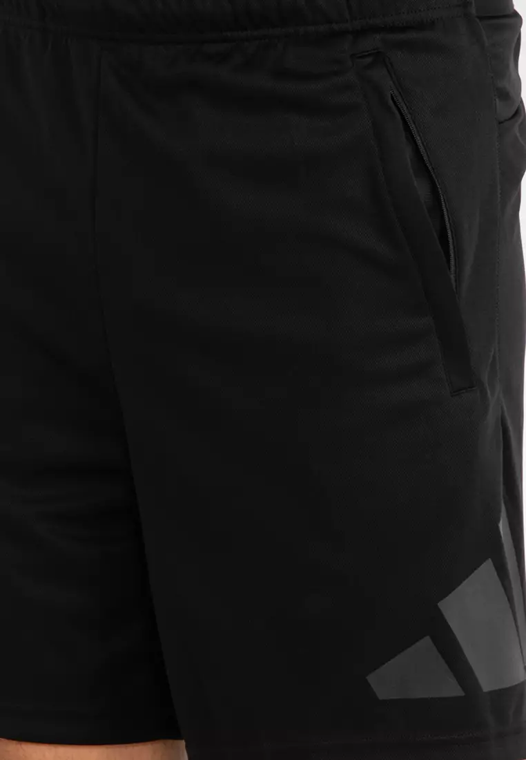 train essentials logo training running shorts