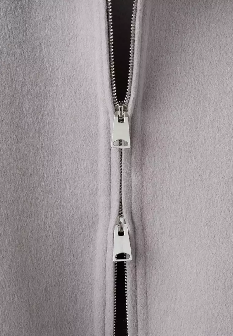 Wool Funnel-Neck Jacket