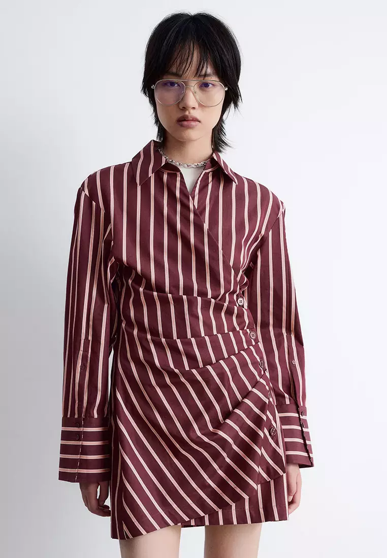 Wrap Shirt Mini Dress