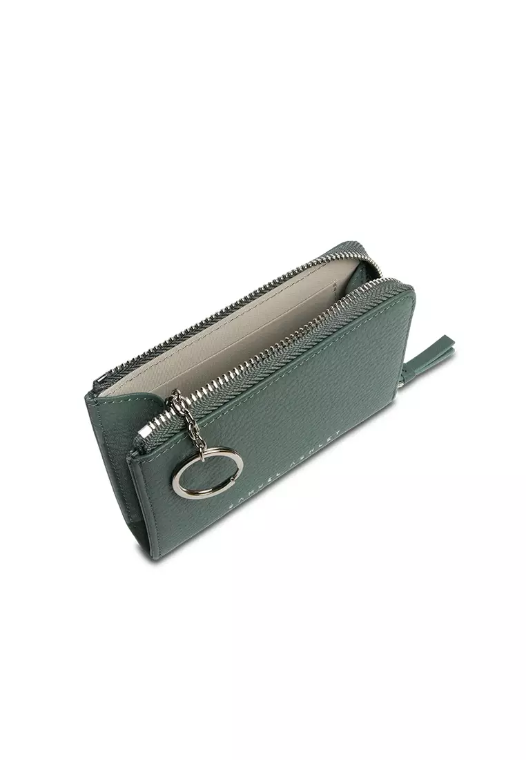 Roxie Leather Key Purse - Jungle Green