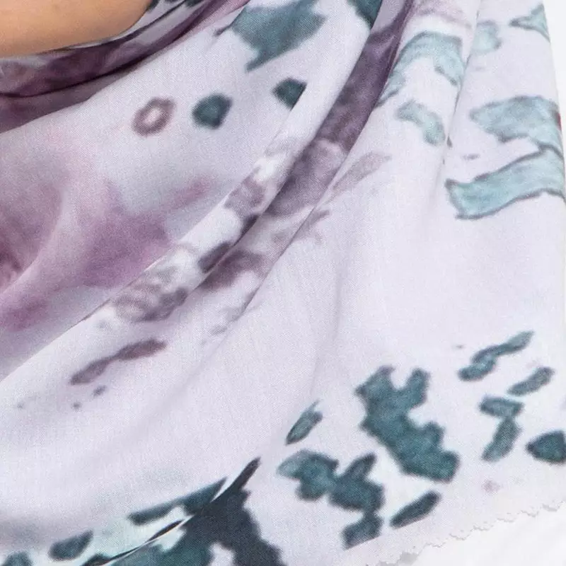 Abstract Digital Printed Scarf In Pink