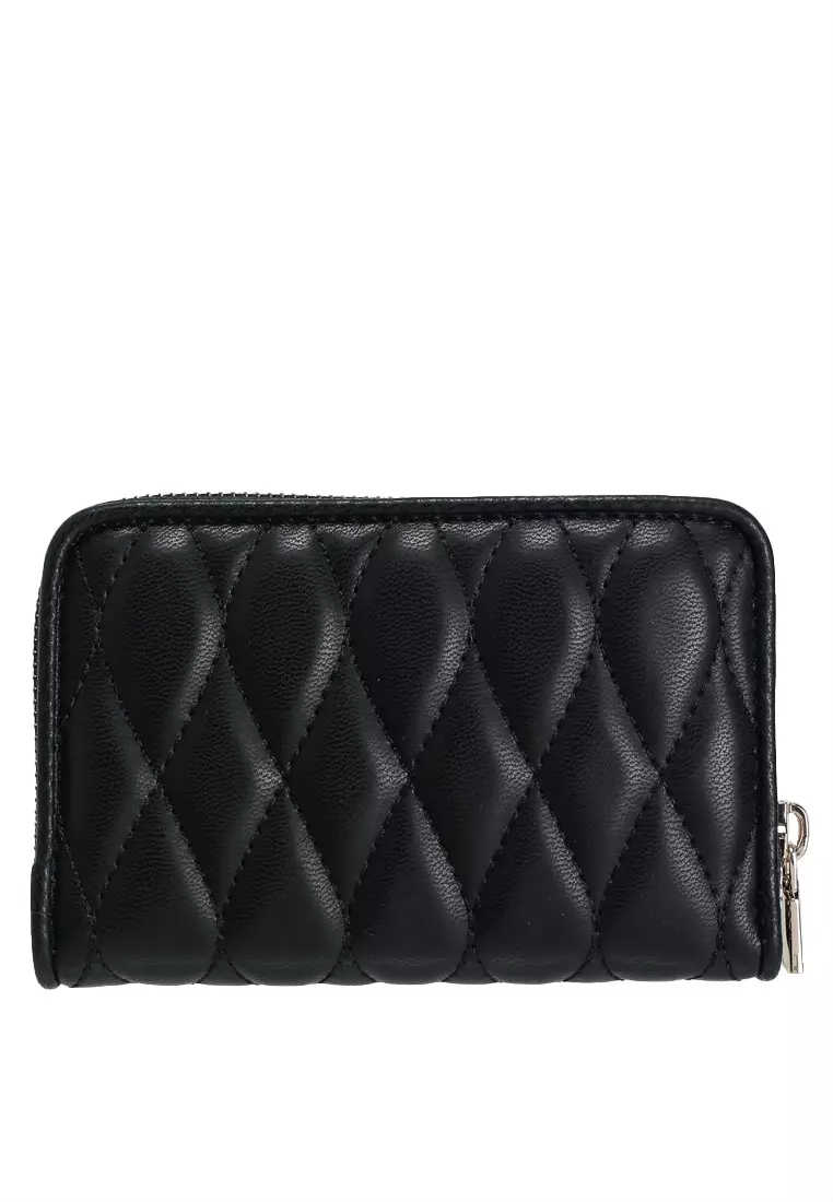 GUESS Valla Zip Around Wallet Dunkelrot - Praktische Geldbörse Mit Reißverschluss