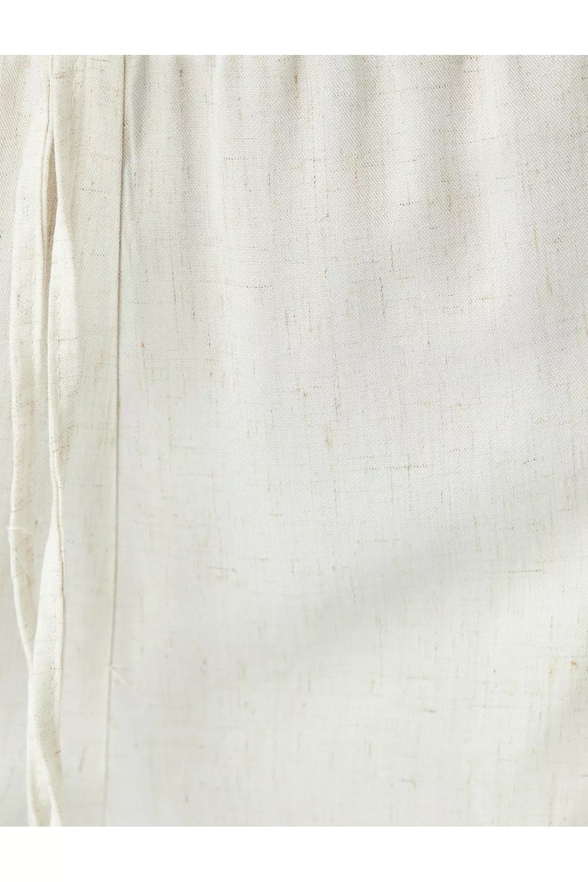 Linen Viscose Beige Women's Pocket Trousers