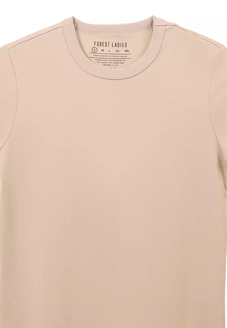 Forest Ladies Premium Cotton Round Neck Tee - 822435-05LtGrey