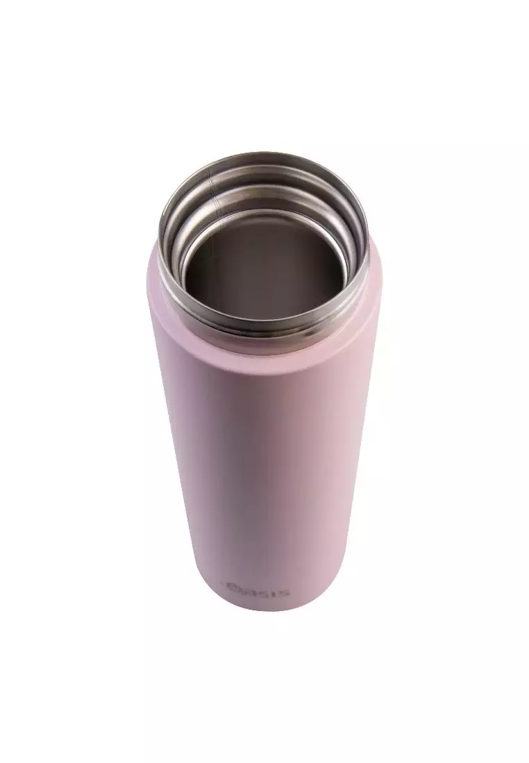 Oasis Stainless Steel Flip-Top With Lock Vacuum Flask 480ML - Pink Lemonade