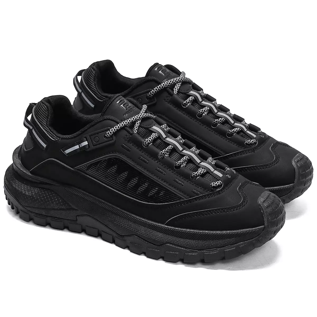 LURAD Sepatu Pria Rubber Tinggi Sneakers Cowok Polos Hitam Beige QNF6662