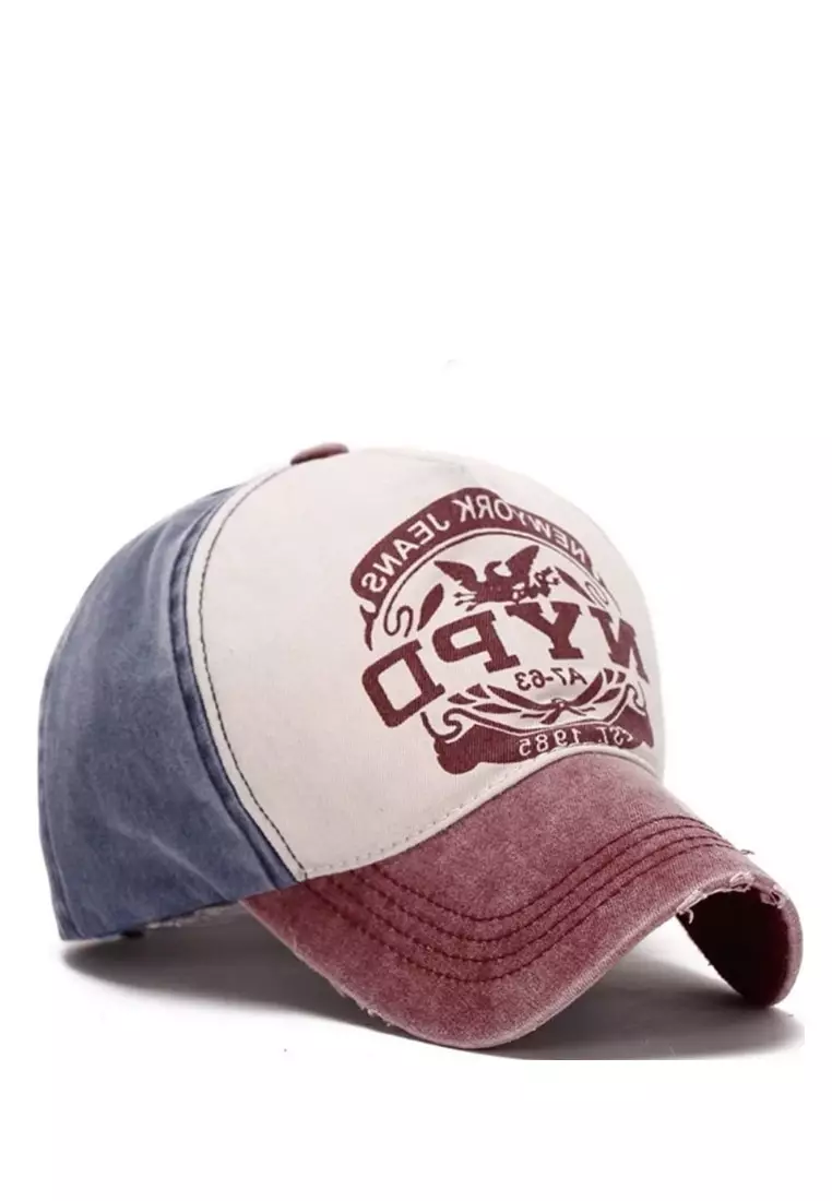 Drsh Topi Baseball Pria Wanita Snapback NYPD Sport Fashion Resizable Strap Material Cotton ORIGINAL - Brown