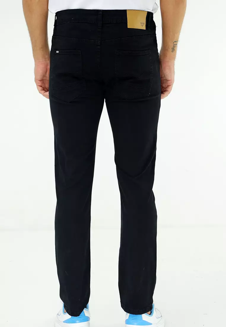 Colored Long Pants Slim Tapered Stretch