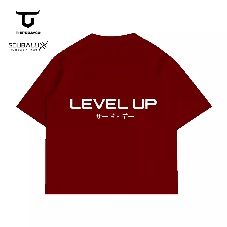 Kaos Oversize Gym ScubaLux "level up" maroon MTY17
