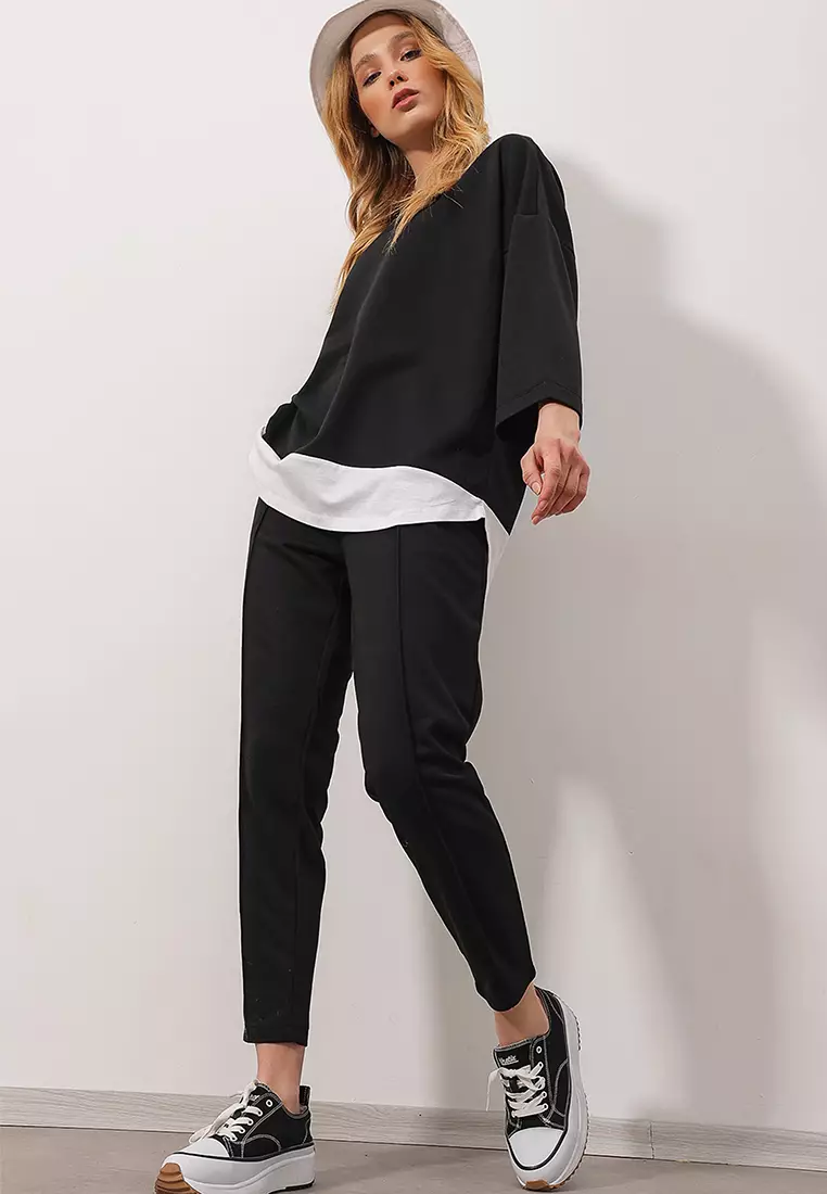 Layered T-Shirt with Pants Set